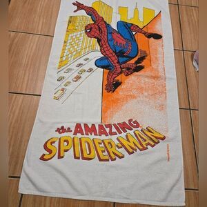 Vintage Amezin Spider-Man Beach Towel 32”x58” 70's Marvel  Franco Cotton